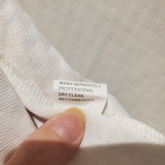 White blazer jacket with zipper details - Picture 8 of 8